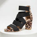 Élise Leopard Wrapped Platform Heels