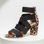 Élise Leopard Wrapped Platform Heels