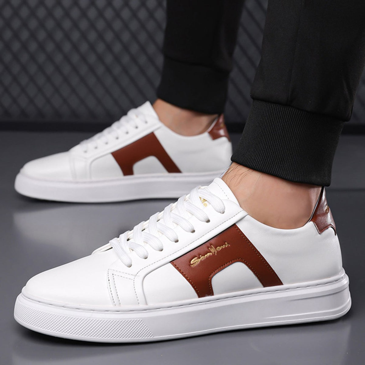 Sam Nom Minimal White Dress Sneakers