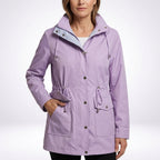 Léa Cinched Detachable Hood Windbreaker