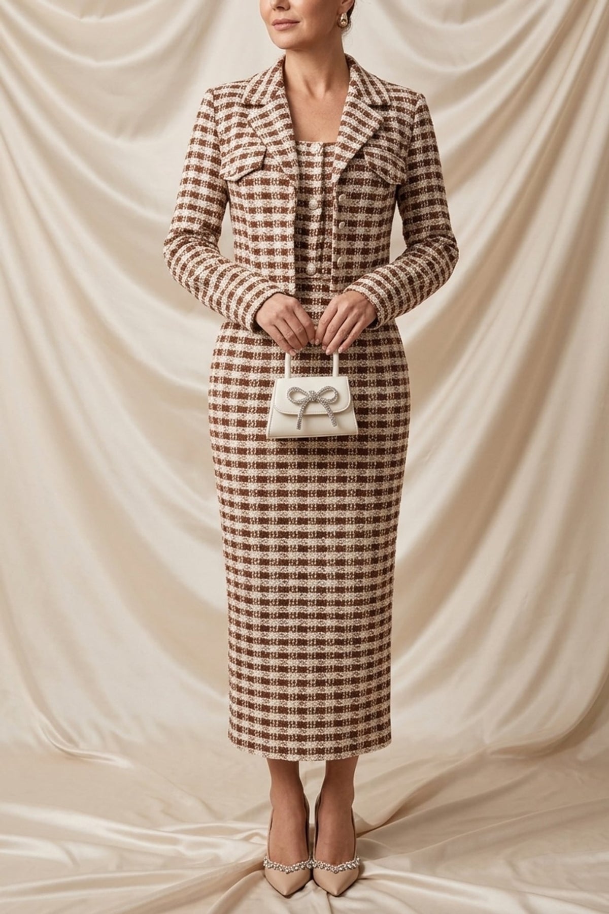 Léa Elegant Tweed Jacket & Dress Set
