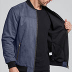 Clifford Minimal Suede Bomber Jacket