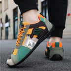 Jonathan Vintage Patchwork Low-Top Trainer