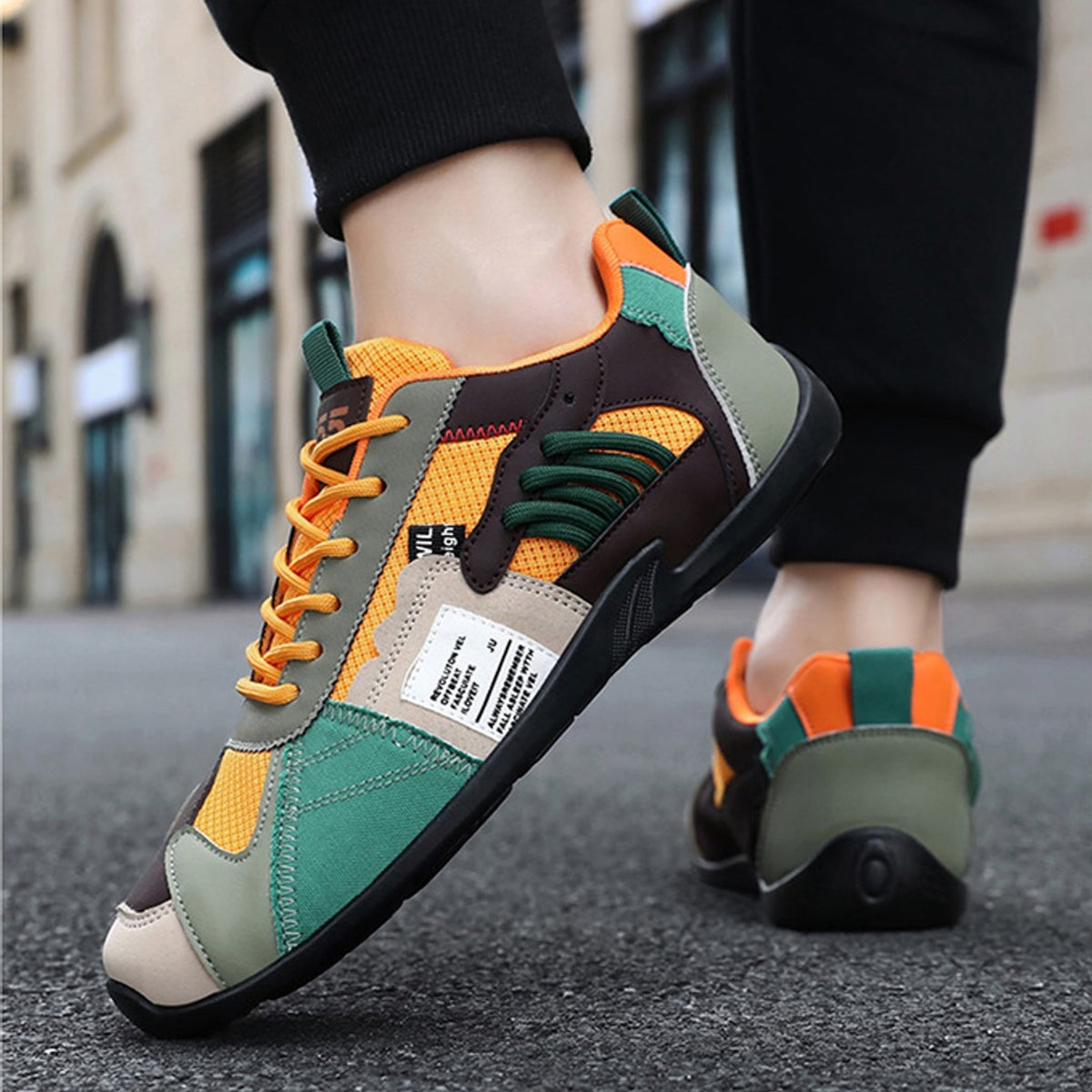Jonathan Vintage Patchwork Low-Top Trainer