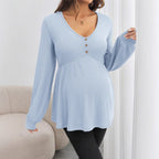 Léa Maternity Long Sleeve V-Neck Top