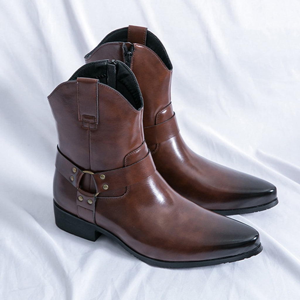 Sterling Pointed-Toe High Top Western Boots