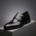 Veridian Buckled Patent Croc Dress Shoe