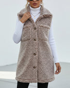 Léa Women's Velvety Plush Mid-Length Warm Vest
