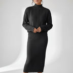 Léa Elegant Knit Turtleneck & Midi Skirt Co-Ord