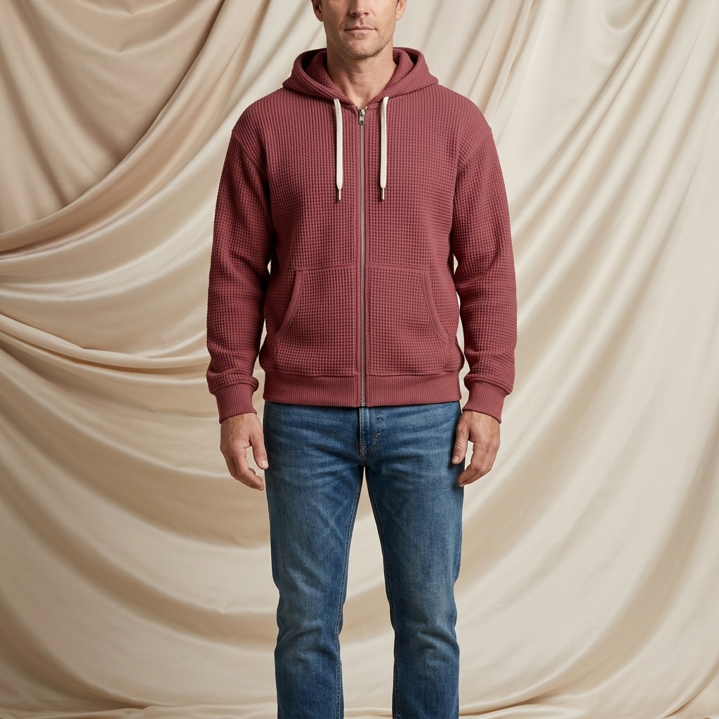 Blake Holloway Waffle Knit Lightweight Jacket Hoodie