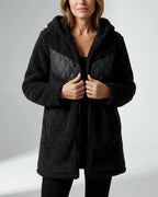 Léa Plush Fleece Hooded Quilted Jacket