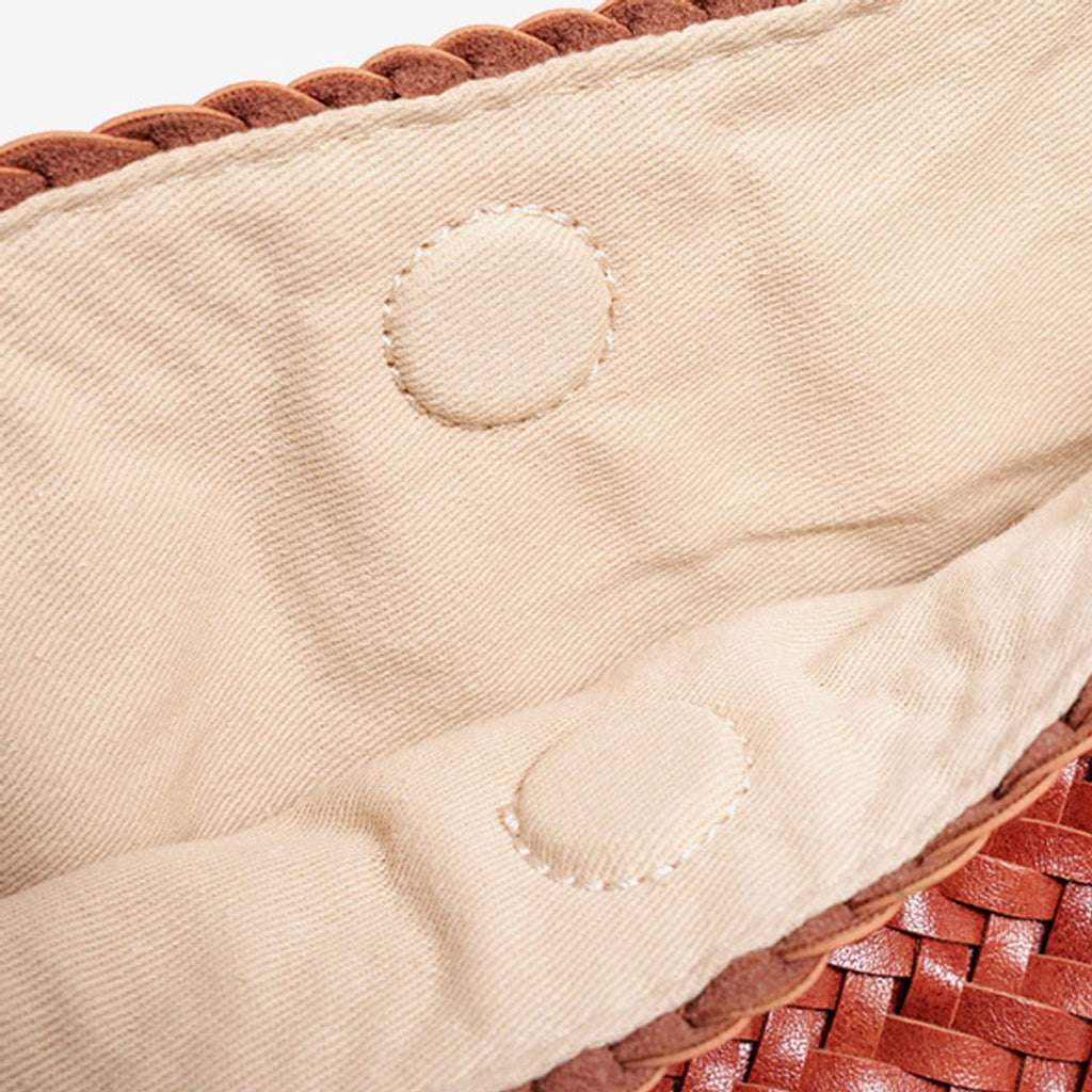 Élise Woven Vegan Leather Bucket Bag