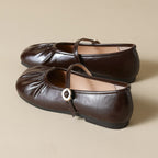 Élise Soft Sole Scrunched Mary Jane Ballet Flats