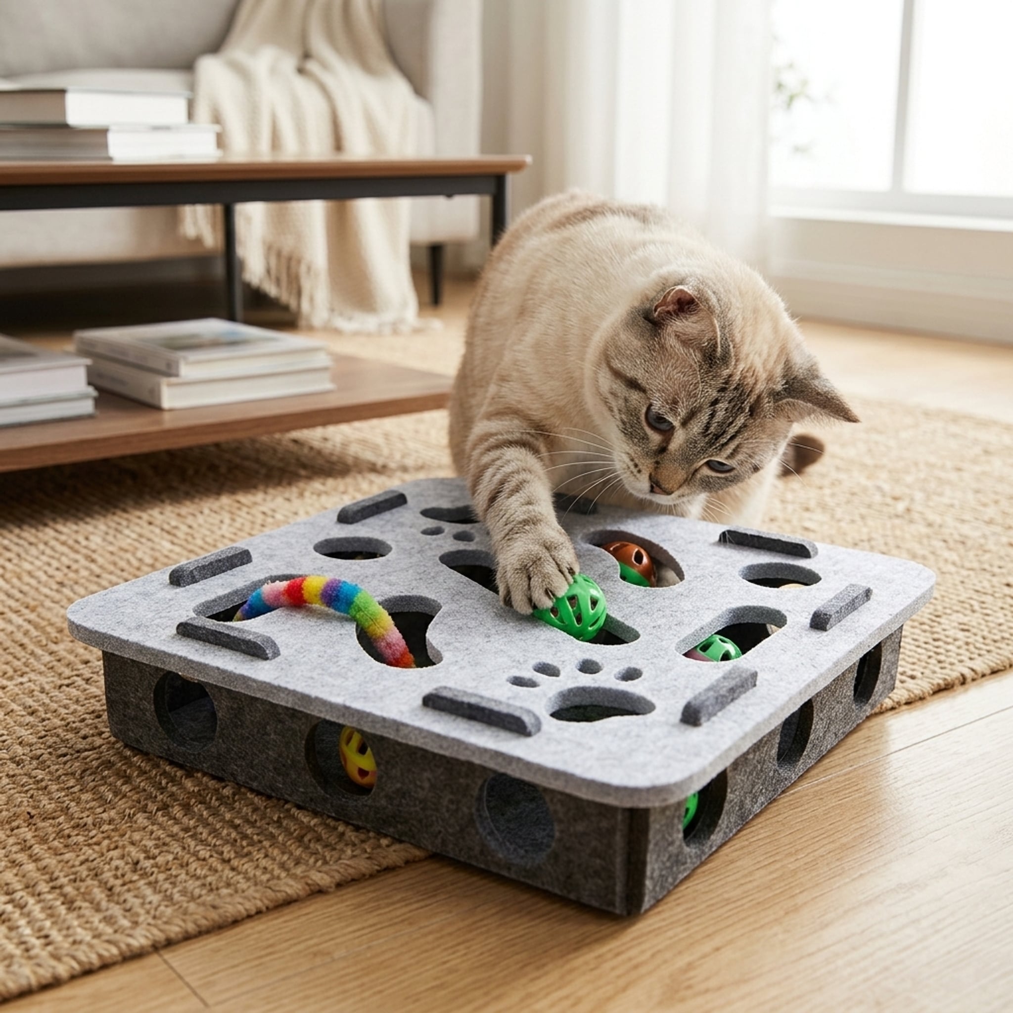 Interactive Cat Sensory Maze Toy (3 Balls Included)