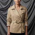 Avéra Tailored Double-Breasted Trench Coat