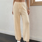 Léa Soft Knit Ribbed Drawstring Loungewear Pants