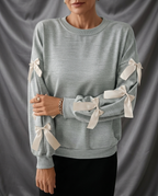 Léa Festive Christmas Bow Sweater Top