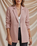 Léa Business Casual Buttonless Jacquard Jacket
