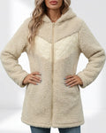 Léa Plush Fleece Hooded Quilted Jacket