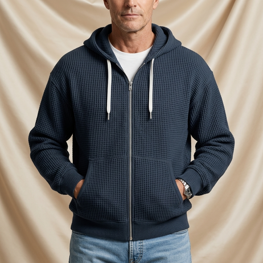 Blake Holloway Waffle Knit Lightweight Jacket Hoodie