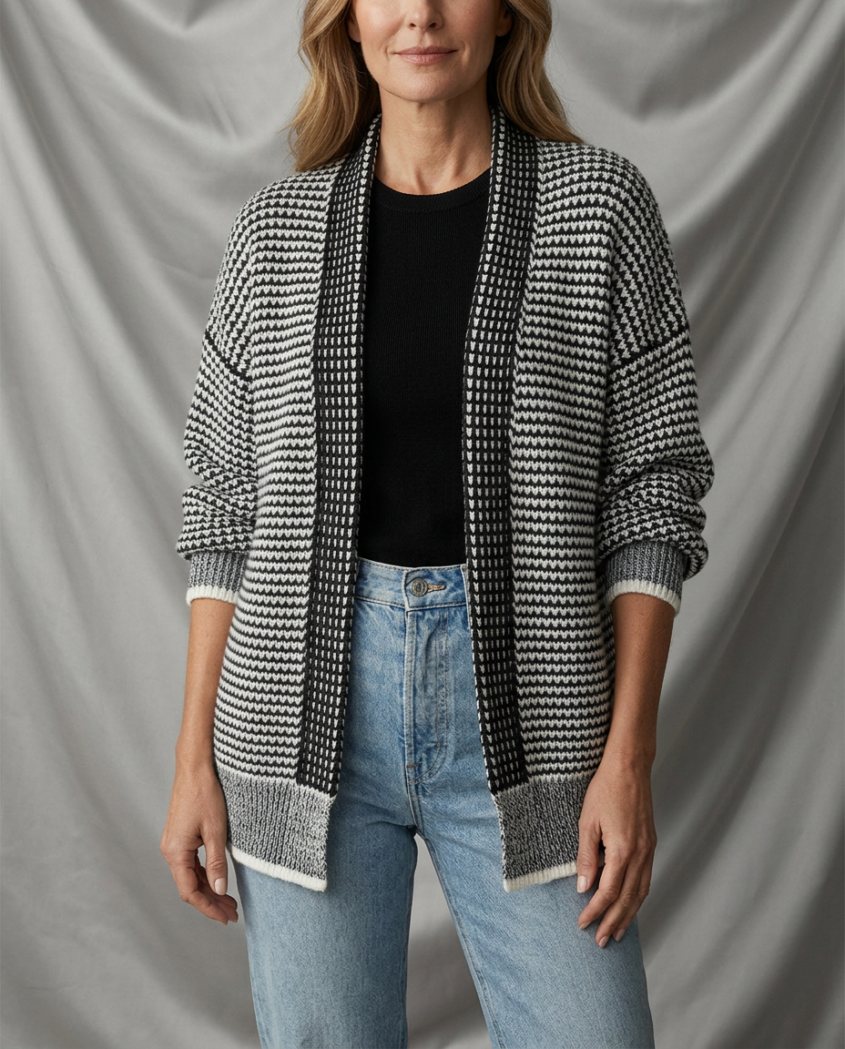 Léa Open Knit Japanese Weave Cardigan
