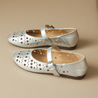 Élise Hollow Out Breathable Mary Jane Ballet Flats