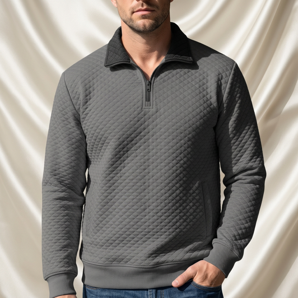 Sterling Diamond Quilt Stand Collar Top
