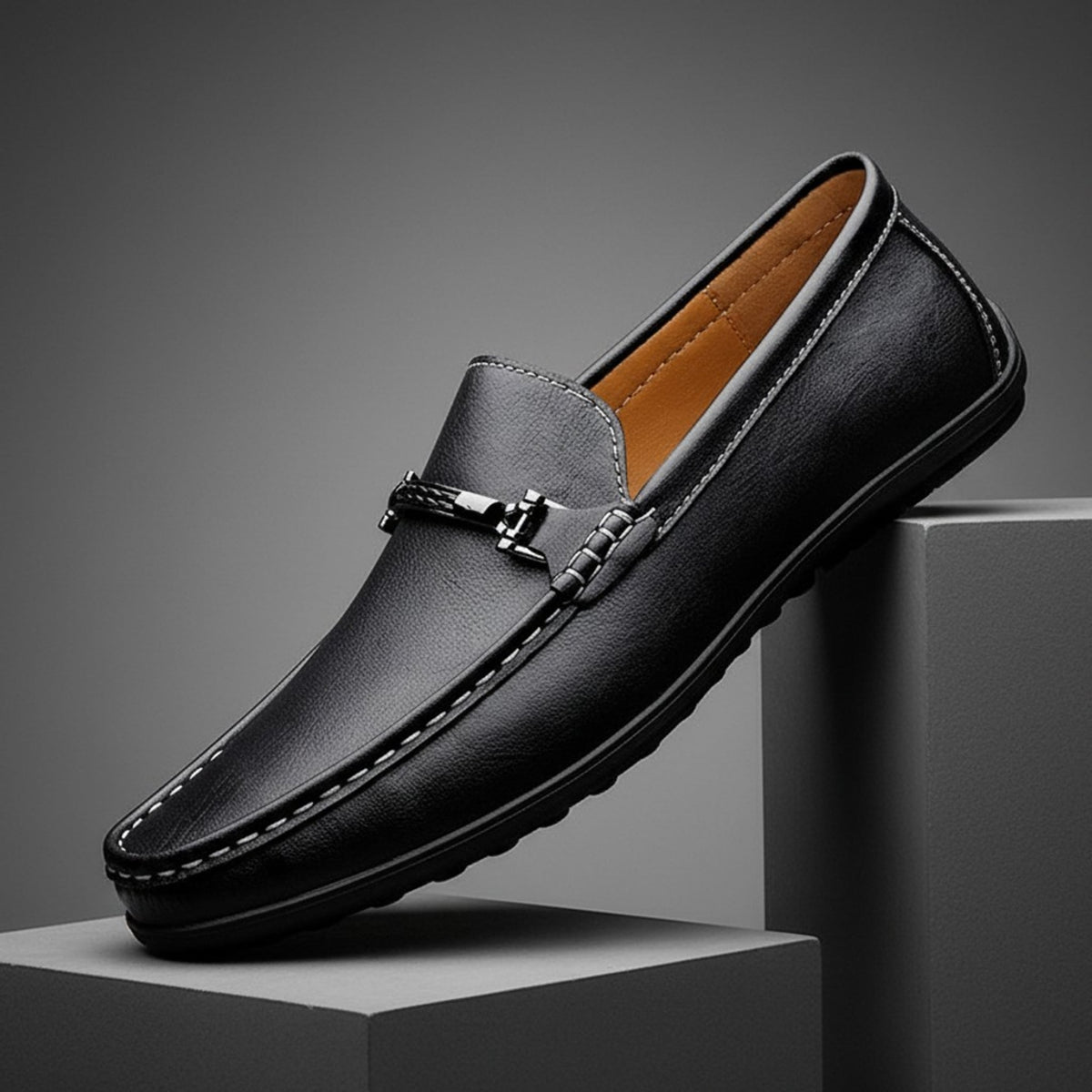 Rutherford Iron Buckle Slip-On Loafers