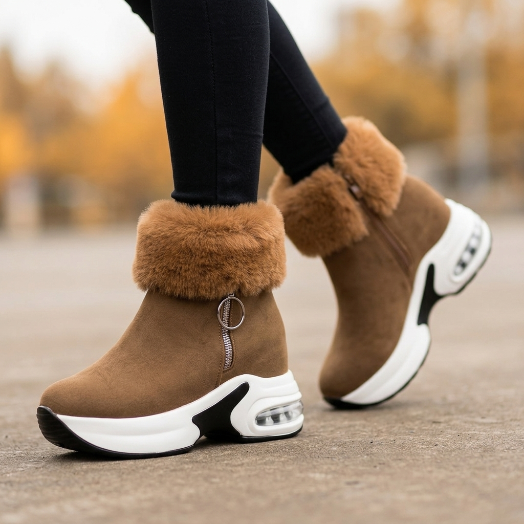Élise Fur Lined Vegan Suede Boots