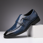 Veridian Buckled Patent Croc Dress Shoe