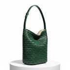 Élise Woven Vegan Leather Bucket Bag
