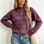 Léa Heritage Buttoned Knit Cardigan