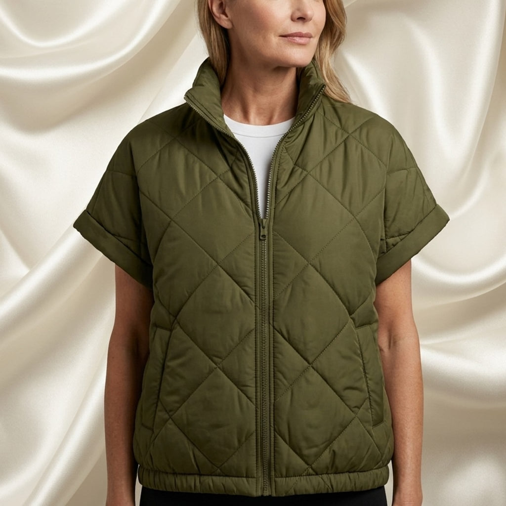 Léa Diamond Quilted Puffer Jacket