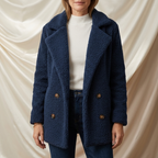 Avéra Cozy Fleeced Fall Double-Breasted Jacket