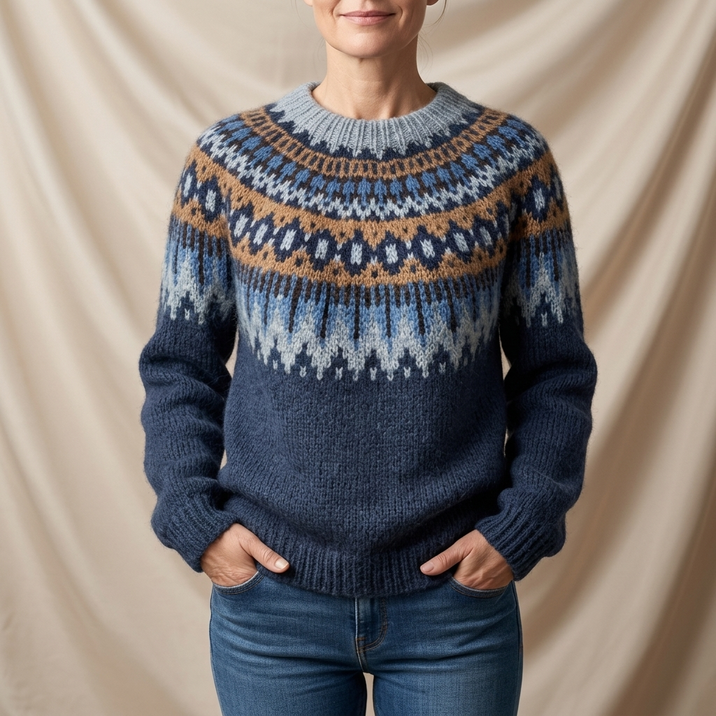 Léa Nordic Fair Isle Pullover Sweater