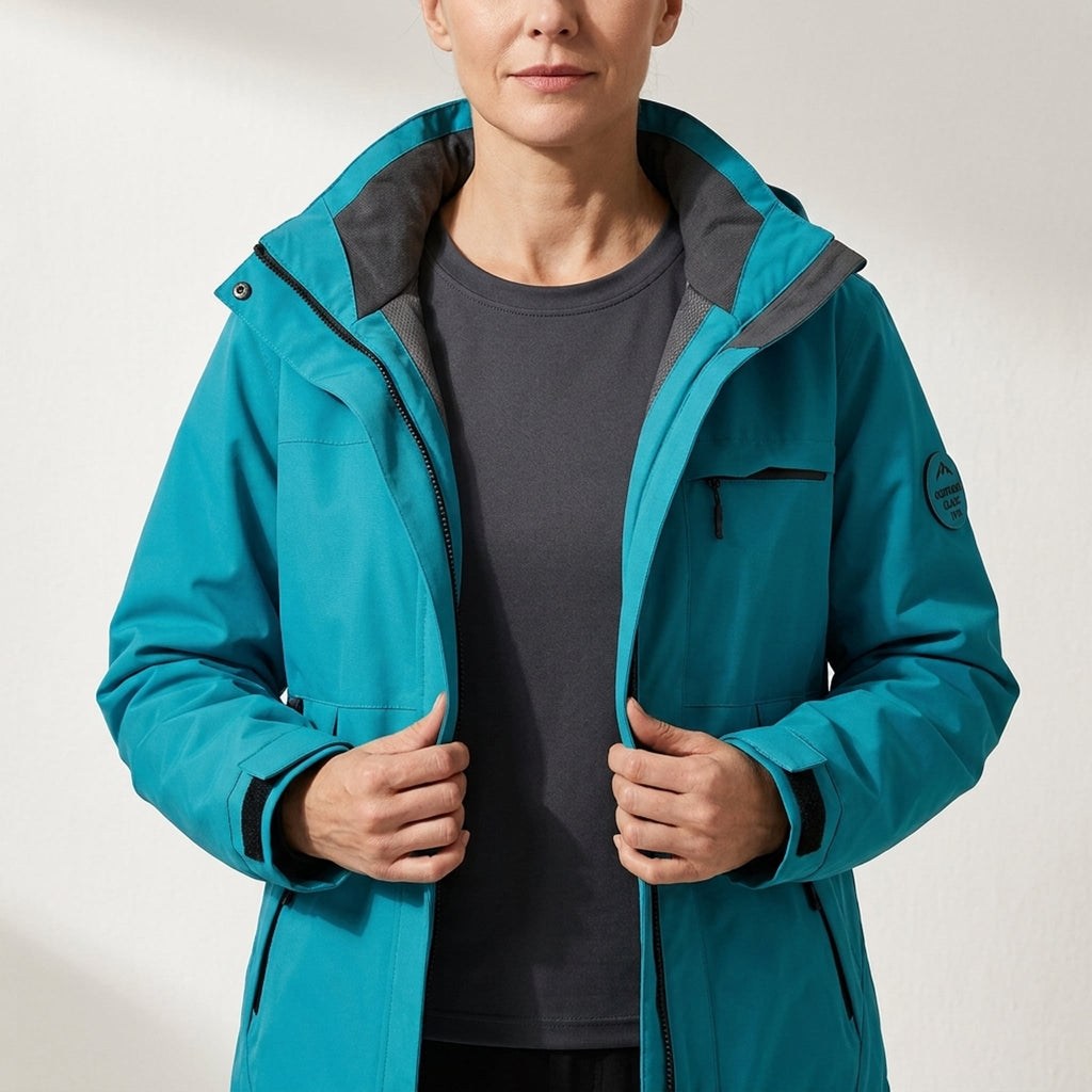 Ironpass Women's 3-in-1 All-Weather Waterproof Hiking Jacket