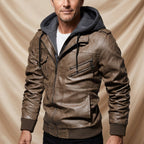 Stryde Vintage Aviator Layered Hoodie Jacket