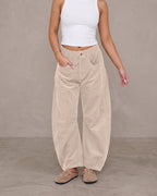 Léa Ribbed Corduroy Wide Leg Pants