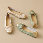 Élise Vintage Bow Mary Jane Ballet Flats