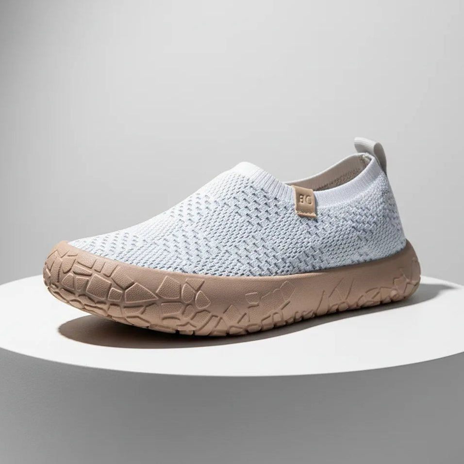 Élise Checkered Knitted All-Day Walking Shoes