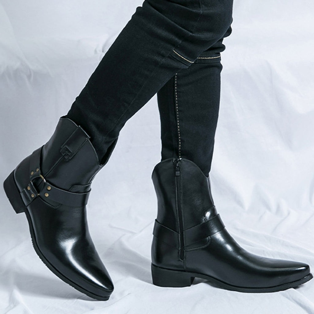 Sterling Pointed-Toe High Top Western Boots