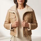 Léa Fur Lined Vegan Leather Jacket