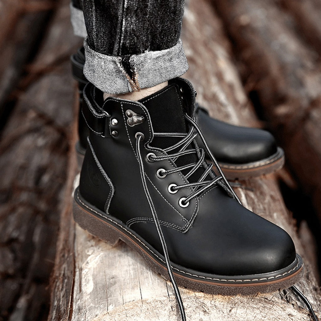 Everest Fleece-Lined Vintage Leather Boot