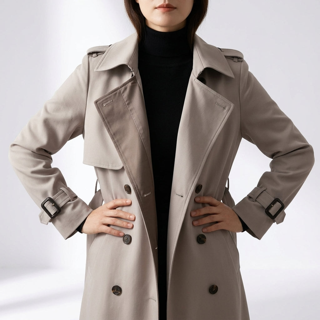 Léa Classic Mid-Length Trenchcoat for Women