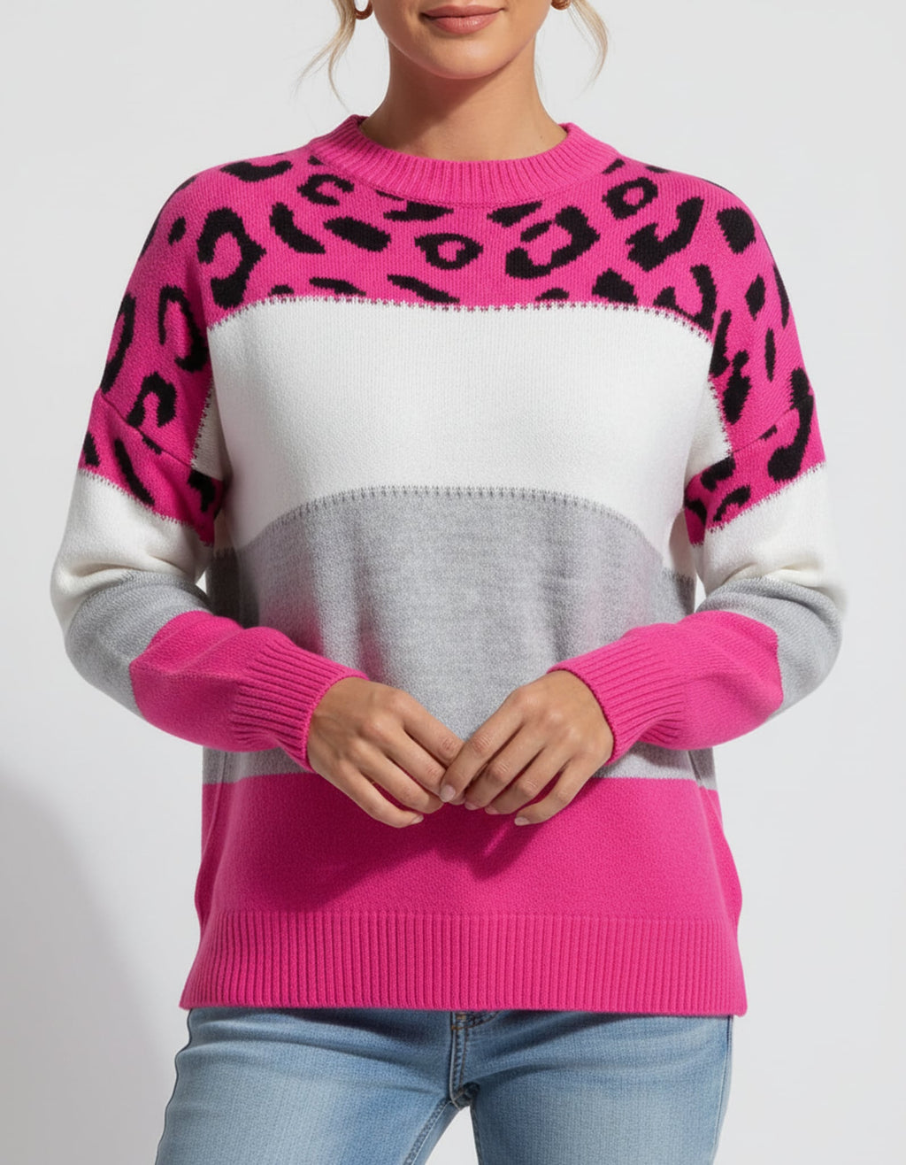 Léa Leopard Casual Cardigan Sweater
