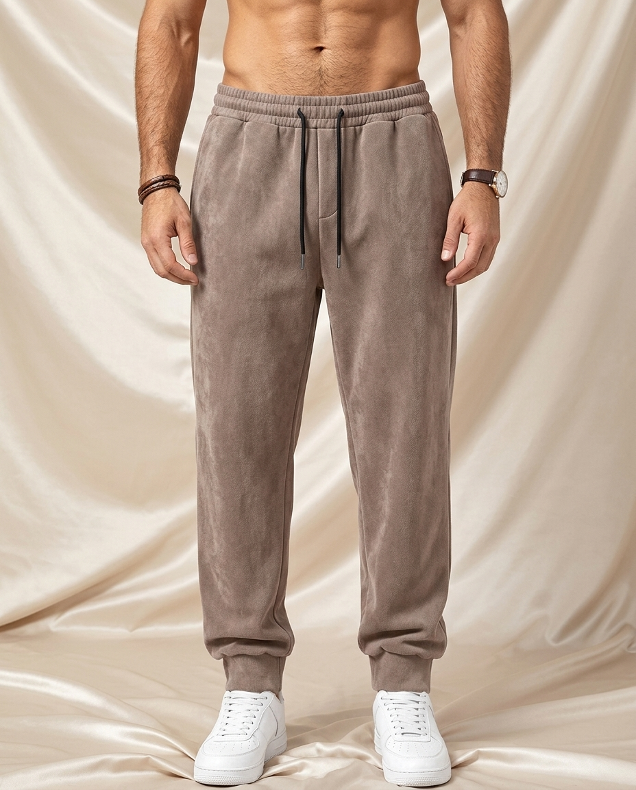 Stryde Suede-Look Performance Gym Joggers