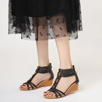 Élise Roma Boho Block Wedge Sandals