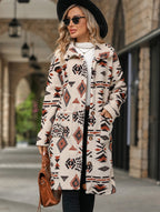 Léa Women's Long Winter Boho Indigenous Coat