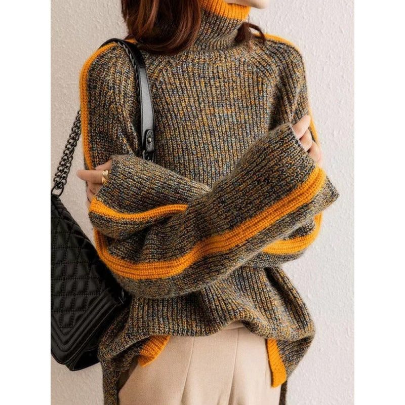 Luciel Thick Knit Mélange Turtleneck