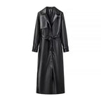 Léa Signature Vegan Leather Trench Coat